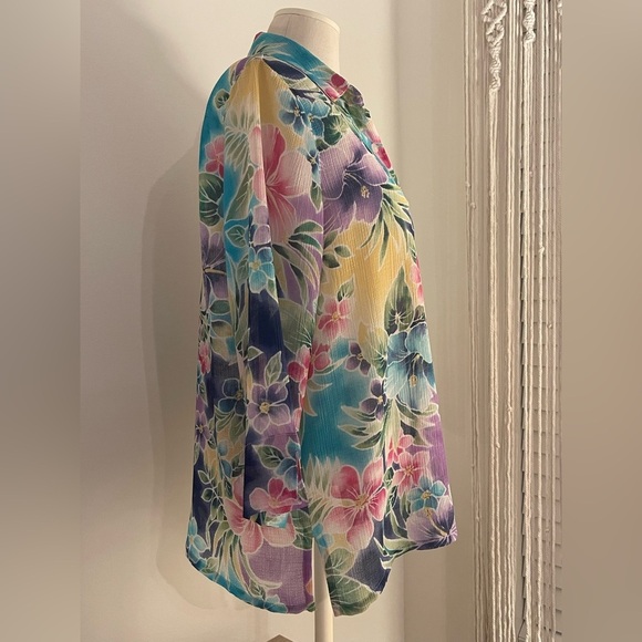 Alfred Dunner Colorful Women’s Floral Top | Size 12P - Picture 6 of 11